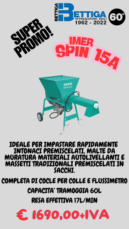 mescolatore imer spin15a da 60lt