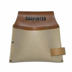 Borsa per Carpentiere Modello Carpenter Marca Jimp Realizzata in Crosta con Finitura Liscia, 1 portamartello, Fornita senza cintura e made in Italy.