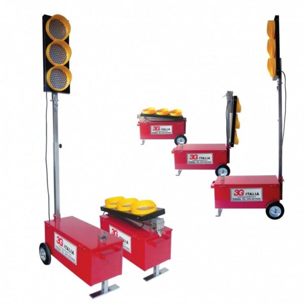 coppia semafori mobili a led modello Light produttore 3G Italia.