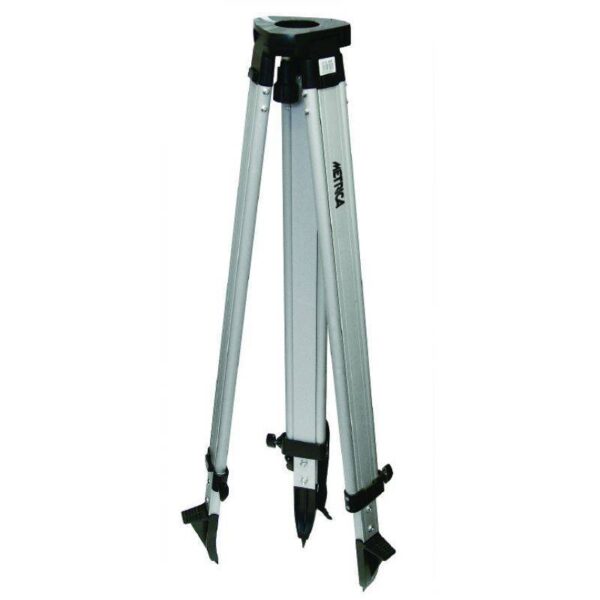 Cavalletto treppiede in alluminio regolabile in altezza da 97 a 159 cm.