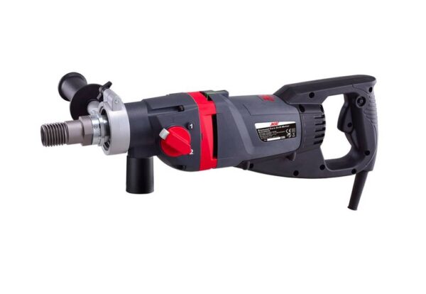 Carotatrice a secco manuale marca agp modello dm52d con attacco di aspirazione integrato.