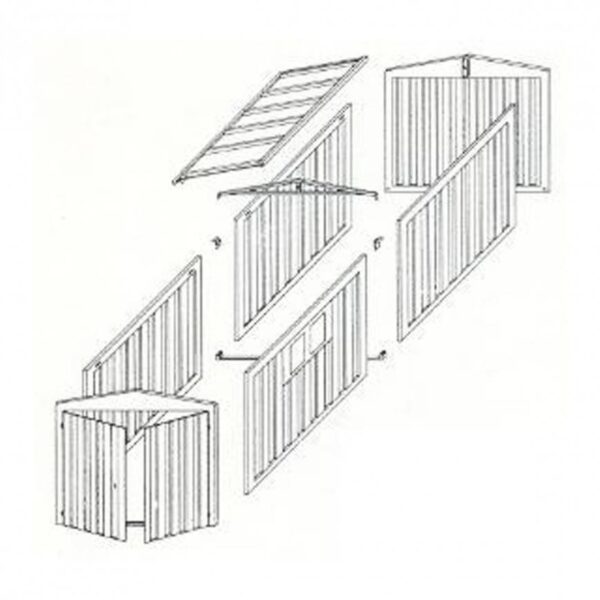 BOX COMPONIBILE IN LAMIERA GRECATA ZINCATA - immagine 2