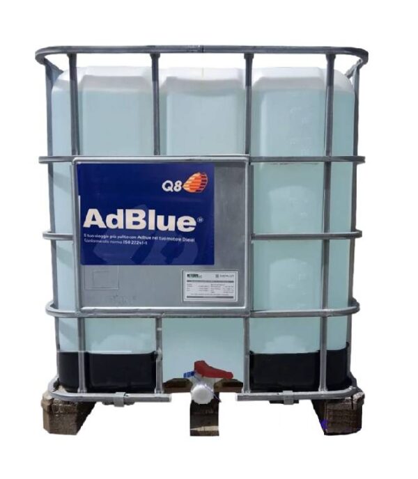 Cisterna da 1000 lt di additivo adblue. Conforme alla normativa iso 22241-1.
