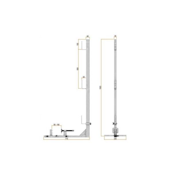 PARAPETTO ZINCATO LATERALE PER LEGNO - immagine 2