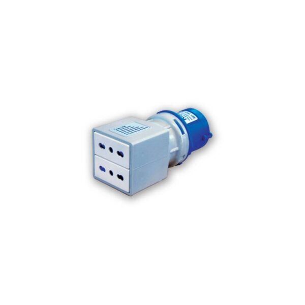 Adattatori di sistema cei en 50250 2 prese con Spina Ind.2P+T 16A.