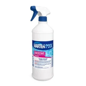 PULIZIA DOCCIA: Il Disincrostante Marten con spruzzino è indicato per la rimozione periodica delle incrostazioni di calcare, residui organici e sedimenti minerali dalle superfici della piscina, dei servizi e delle docce. Versione da 1kg