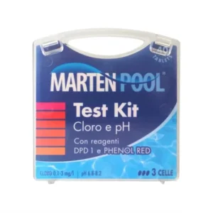 Tester cloro e ph contiene: Tester con scala colorimetrica N° 20 pastiglie reagenti DPD1 per l’analisi del cloro libero N° 20 pastiglie Phenol Red per l’analisi del pH.