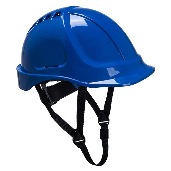 Elmetto da Cantiere colore blu con calotta in ABS ventilata.