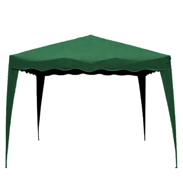 Gazebo di rapido montaggio, pieghevole di colore verde marca vette di dimensioni 3x3 metri