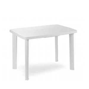 tavolo resina faretto bianco 101x68 cm CON FORO OMBRELLONE