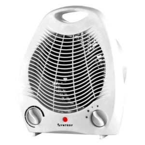 Termoventilatore verticale di marca syntesy termostato regolabile e protezione termica.