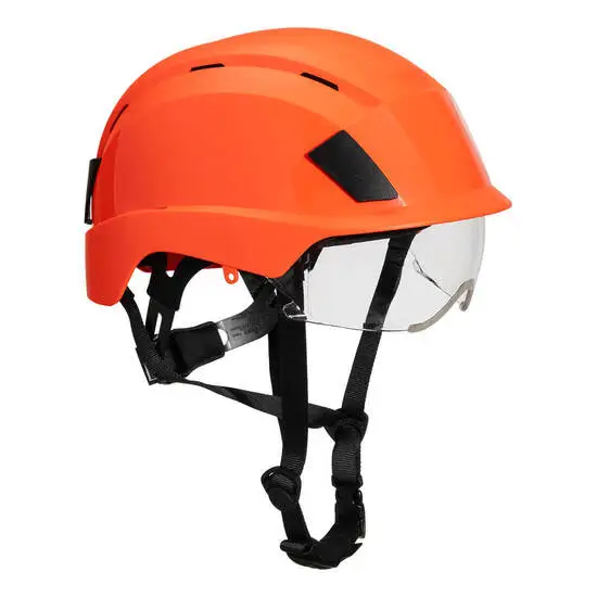 Casco da lavoro con visiera retraibile, in polistirolo espanso e policarbonato modello ps80