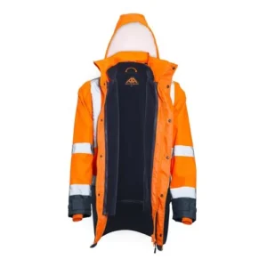 Giacca Parka 5in1 da Cantiere Alta Visibilità Reflect HV – Protezione Massima per Ogni Condizione